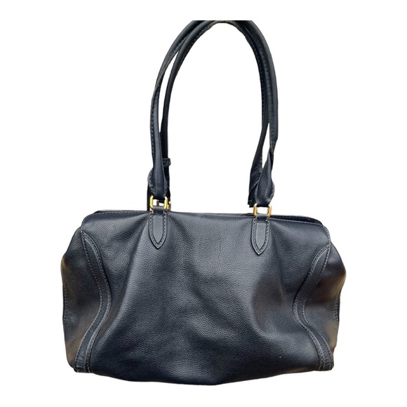 Alexander McQueen Skull Padlock Satchel Blue Leather Purse Tote Used VIEW - Picture 5 of 16